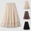 Skirts Women Skirt Mesh Layered Tulle Large Swing Length Female Summer High Waist Party Fashion Cake Women'S Fall