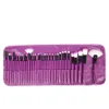 32 PCS / Set Tools Professional Makeup Tools Brushes Couleur en bois avec sac en cuir Cosmetics Kits de maquillage