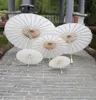 Parasolas de boda nupciales paraguas de papel blanco Mini Craft 4 Diámetro 20 30 40 60cm Umbrellas Whole6682127