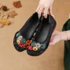 Casual Shoes Birkuir Genuine Leather Retro Loafers Women Pleated Flowers Soft Sole Flats Slip On Luxury Walking Female