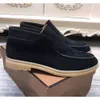 Loro Piano LP high High-quality Mens Nubuck shoes Walk leather Newst Top shoes luxury sneakers Lock designer Flats Slip-on dress shoe Boots 39-46