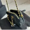 Borsetta per reticolo di diamante di lusso da donna con borsetta per moneta oro con catene in metallo oro Borsa per trucco della spalla Canna cosmetica Borsa di traversa 20*11,5 cm