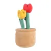 Fyllda plyschdjur kaktus plysch leksak söt mjuk trädgård glädje plysch kudde kreativ plysch växt daisy tulpaner dekoration bra födelsedagspresent