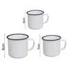 678 cm Emaille Cup Retro -stijl Crème Kleur Water Mok Niet -brandstof Basis Drink Bottle Koffie Bear Tea Outdoor Camping Accessoires 240422