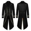 Jackor 2024 Nya män Halloween Tuxedo Jacket Blue / White / Red Fashion Men's Fake 2 Piece Coats Thin Gold Trimmed Clothes