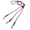 Dog Collars Leash Multifunction Pet Wear-resistant And Durable Strong Flexible Household Products One Tow Three Traction Ropes Round