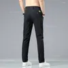 Pantalon masculin d'été étendue mince pour les hommes commerciaux couleurs solides minces consécutives de travail formel décontracté pantalon mâle 28-38