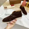 Loro piano LP Sneaker Suede Buty Walk Women Krótkie wysokiej jakości buty swobodne buty męskie płaskie spacery