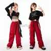 Scene Wear Kids Ballroom Dancing Clothes Jazz Dancewear Party Stage Outfits Street Dance Wear Hip Hop Costumes For Girls Boys T Shirt Pants D240425