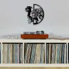 Clocks Mini Miniature Schnauzer Dog Silhouette Vinyl Record Wall Clock Donald German Breed Of Bristle Dog Home Decor Wall Decor Watch