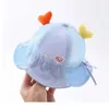 Caps chapeaux d'été bébé filles maillage extérieur chapeau de soleil mignon pouce rose pour enfants