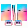 Naklejki do PS5 Slim Disc Skin Sticker do konsoli i 2 kontrolery Pełne opakowanie winylowe nakładanie ochronnej osłony czołowej