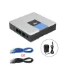 Accessories 1Set VOIP Gateway 2 Ports SIP V2 Protocol Internet Phone Voice Adapter with Network Cable for Linksys PAP2T AU/EU/US/UK Plug