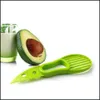 3IN1 Avocado Fruit Vegetable Tools Sliner Cutter Couteau Couger PP séparateur Shea Butter Kitchen Helper Accesso Dhvcu