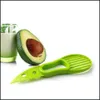 3in1 AVOCADO Fruktgrönsaksverktyg Slicer Cutter Knife Corer PP Separator Shea Butter Kitchen Helper Accesso DHVCU