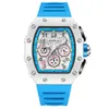 Sheinonola multi functionele waterdichte herenhorloge siliconen tape sportkwarts herenhorloge