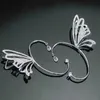 Fascino tendenza argento oro oro a farfalla clip falso e orecchini piercing per donne che brillano zircone auricolare clip di moda gioielli