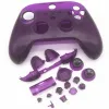 Fälle transparent lila Voll -Set -Gehäuse Hülle für die Xbox -Serie S Xbox Serie X X/S Controller Side Rails Plattenabdeckung mit Tasten
