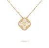 Collana a trifoglio a trifoglio a quattro foglie Collane a ciondolo di gioielli 18 Stili Heart Gold Gold Rosa Placted Catena Bianca Rossa verde Fiore Lucky Mother of Pearl per donne