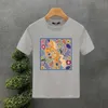 Herr t-shirts hästar och blommor trycker t skjortor för man rolig kreativ estetiska toppar hip-hop mode hipster strtwear sommar kort slves t240425