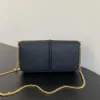 12A Upgrade Mirror Quality Designer Liten plånbok på kedjan äkta läderklaffväska Koppling Handväskor Evening Bag Luxurys Womens Card Holder Plånbok med låda