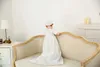 Girl's Dresses Solid Girl Boy long Dresses Christening Baby Baptism Clothes with Hat 0-2 Years d240425