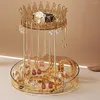 Kitchen Storage 360° Rotating Jewelry Organizer Display Stand Crown-Shaped Necklace & Bracelet Hanging Tower Rack-B