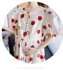 Maternity Dresses Summer Maternity Polka Dot Dress Puff Sleeve O-Neck Fashion Printing Pregnant Womens Polak Dot Dress Long Loose Pregnancy Dress