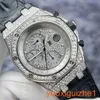 AP Timeless Qurist Watch Royal Oak Series offshore 26067BC Diamond Full Sky Star 18K Platinum Mens Watch 42mm