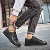 Casual Shoes Men Genuine Leather Dress Business Black Flats Oxfords Comfortable Footwear Fashion Sneakers