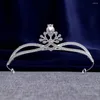 Haarklammern yy Mode Braut Tiara Kopfstück Zwei Farben Kristall Hochzeit Kronen Accessoires Frauen Geburtstagsfeier Strasskronen