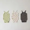 Rompers 2021 Summer Nowe ubrania dziecięce nadruk Baby Cute Korean One-One-One-Romper H240425