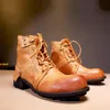 Retro Leather Men Hunters Boot Handmade Running Sneakers mens outdoors explore travel Casual shoes Luxury Designer flat Dress factory footwear