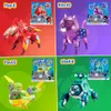 Petronix Defenders Max Mode Pet Paul-E 2-i-1 Transformering från Parrot to Rescue Plane Action Figure Transforming Anime Kid Toy 240415