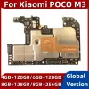 Усилитель разблокирован для Xiaomi Redmi 9t Poco M3 Motherboard Original 128 ГБ для Redmi 9t/Poco M3 Логическая плата Board 4GB 128 ГБ ОЗУ