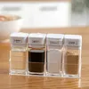 Food Savers Storage Containers Salt and Pepper Kitchen Spices Set for Organizer Box Home Shaker Plastic Seasoning Jar H240425