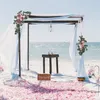 装飾的な花yan素朴な結婚式のアーチ人工花柄のdiyウェドウェルカムサインバックドロップセレモニー恋人テーブルデコレーション