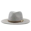 Belt Strap Straw Sun Hat For Women Men Fashion Vacation Beach UV Hats Summer Wide Brim Travel Panama Outdoor Wholesale 240423