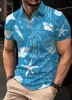 Polos Hawaiian Social Floral Shirt 3d Camisas Casuais Imprimé Slim Fit Street Street Casual Short à manches