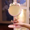 Miroirs Cashou82 Cartoon Desktop Makeup Mirror Desktop Princess Mirror mignon Girl Student Drack Mirror rose avec miroir de rangement