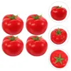 Decorative Flowers 4 Pcs Imitation Tomato Lifelike Vegetable Fake Decoration Fruit Props Showcase Display Kitchen Artificial Fruits Model