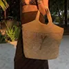 ICare Raffias Straw Totes Bag Bag Women Luxury Faction Handbag Hand Straw Bag Bag عالية الجودة Beach Bag Base Bag Bag Bag قابلة للفصل