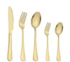 Flatware sets gouden zilveren roestvrijstalen voedselkwaliteit zilverwerk set set gebruiksvoorwerpen omvatten mesvork lepel theelepel5068670