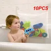 Förvaringspåsar 10st bad leksaker mesh net sugkoppar leksakspås dusch multifunktion badrumstillbehör