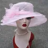 Chapeaux à bord large chapeau seau Fedoras Kentucky dey Wide Brim Wedding Church Occasional Hat J240425