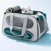 Porteurs de chats à côté doux pour animaux de compagnie porteurs de protection de la vie privée sac en mailles respirant sac de voyage pliable chiens ventilés fourre-tout extérieur