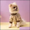 Vêtements pour chiens PAT-PEAU MARTES MARCHES DIR Vêtements de créateurs pour chiens pour petits chiens moyens classiques Jacquard Lettre motif de bains de chat Dhj5b