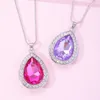 Colliers pendants Bohème Elegant Crystal Princess Collier Collier Collier Simulate Stone pour femmes Bijoux Girs