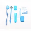 8pcs/saco dentes dentários kits ortodônticos Cuidador oral Cuidador de clareamento Tool Terne Interdental Brush Flets Mirror de cera 5 cores