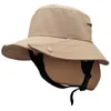 Chapeaux à bord large chapeau seau upf50 + hommes chapeau de soleil grand surf c